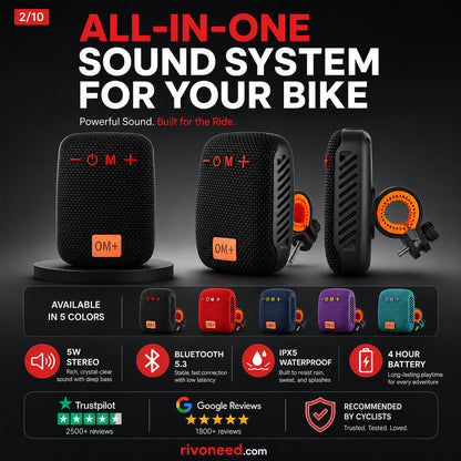 Waterproof Bicycle Bluetooth Speaker with Mounting Bracket