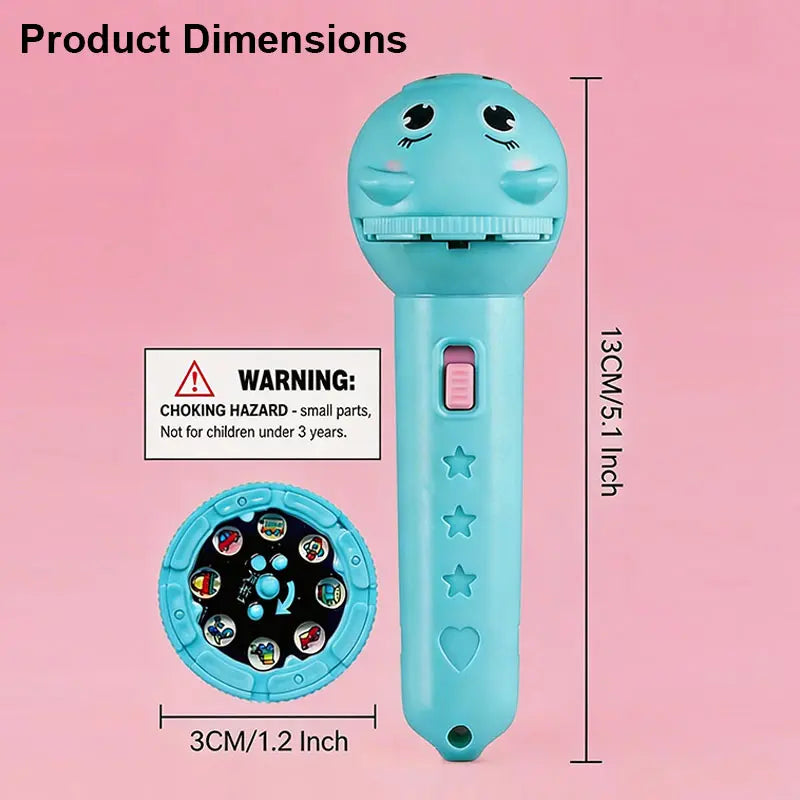 📦Ignite Their Imagination🌟: Magical Kids Projection Flashlight Early Learning Toy