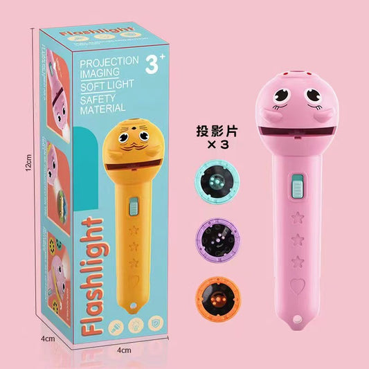 📦Ignite Their Imagination🌟: Magical Kids Projection Flashlight Early Learning Toy